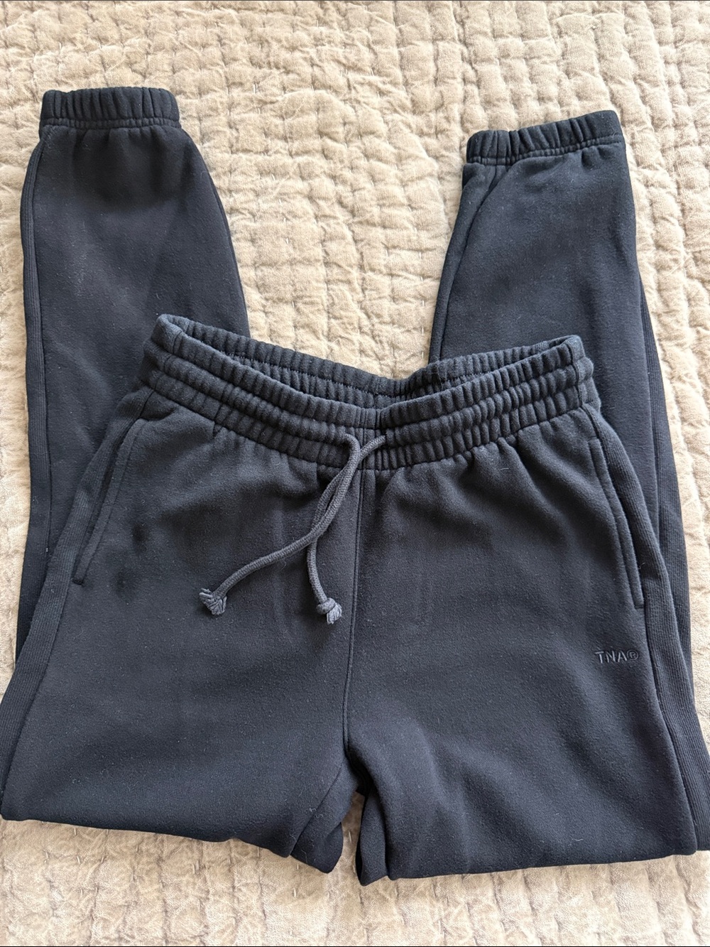 TNA SZ Small- Black Jogger Sweatpants with Drawstring